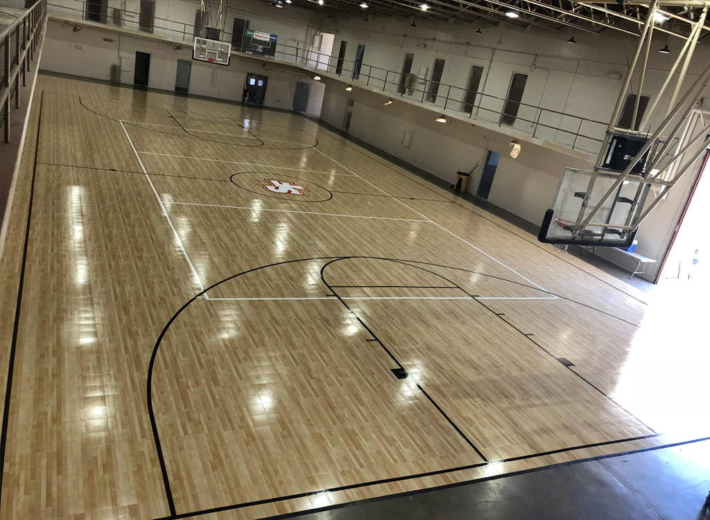 Court Builders of the Rockies Commercial Indoor Basketball Court